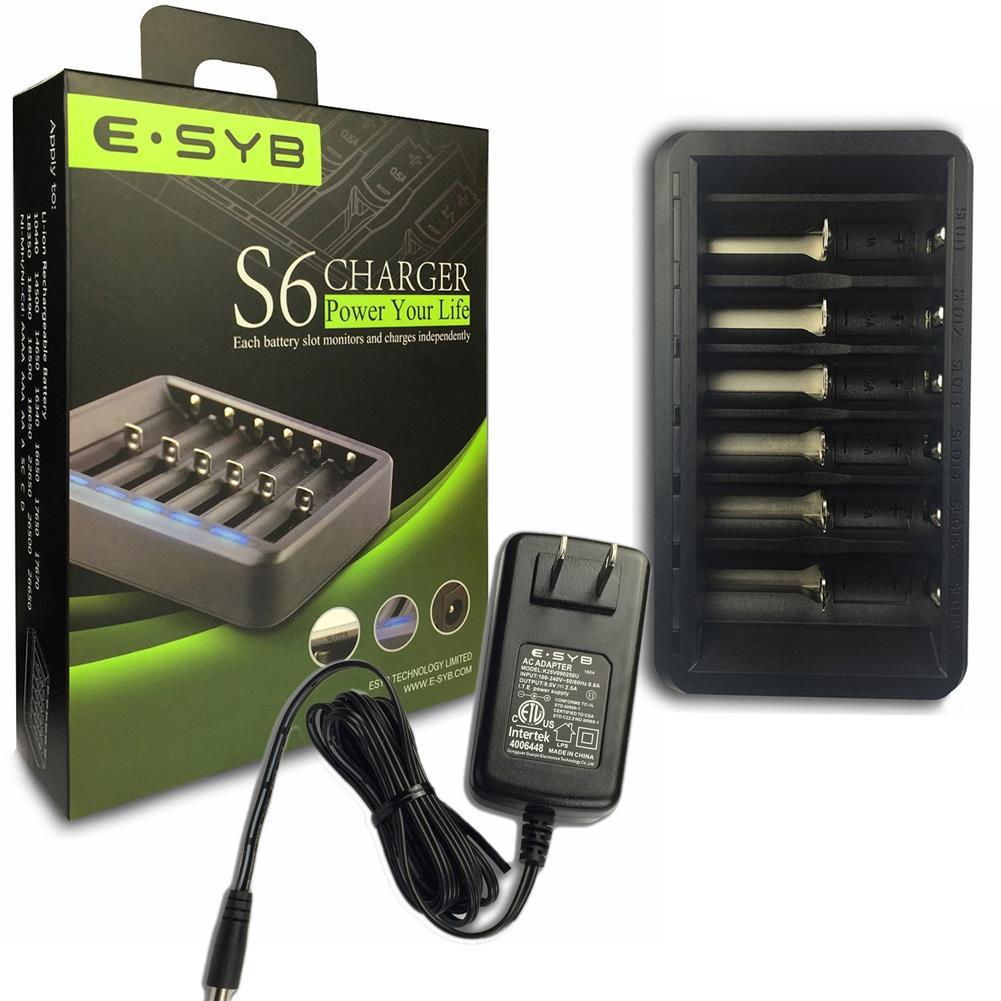 E-SYB S6 Rechargeable Batteries Charger - serrano vape