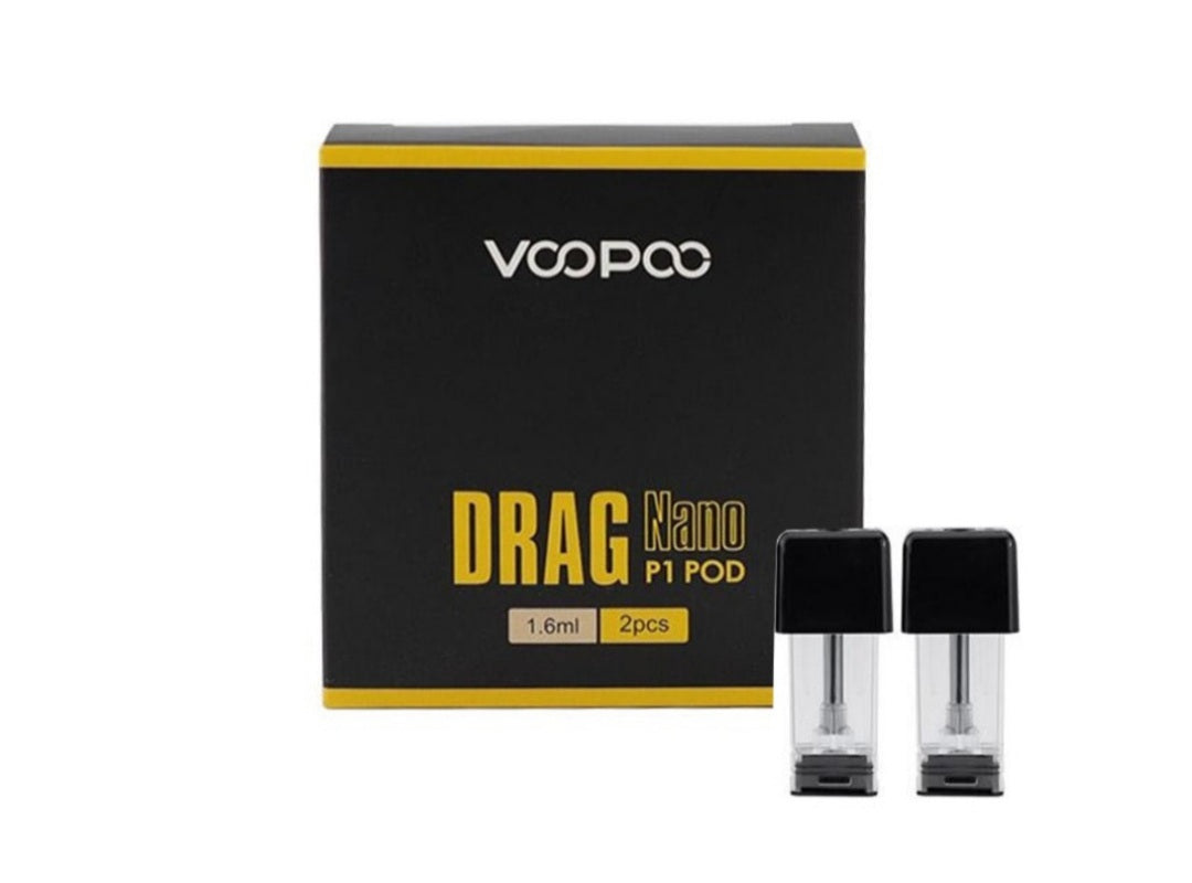 VooPoo Drag Nano P1 Replacement Pods 1.6ml 2-Pack VooPoo Drag Nano P1 Replacement Pods 1.6ml 2-Pack