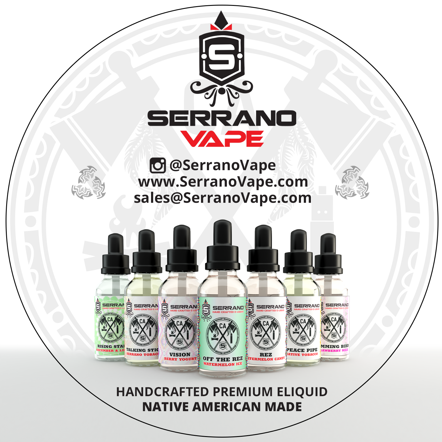 Serrano Vape Stickers 3.5 Circle Serrano Vape Stickers 3.5 Circle